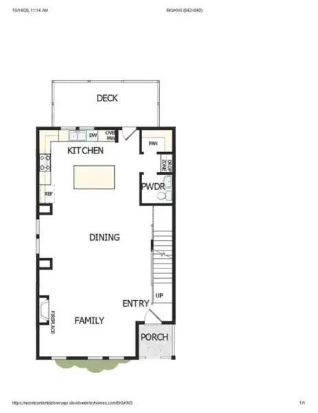 2D floor plan layout of this home in Celesta, Scottdale, GA (Image 5).