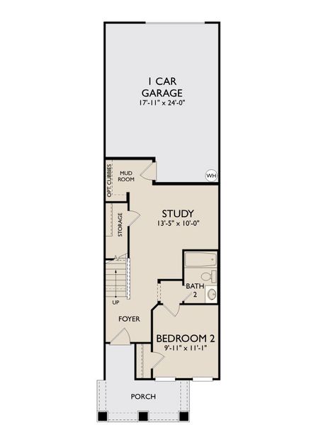2D floor plan layout for the Colonnade by Ashton Woods in Promenade at Clari Park, Murfreesboro, TN (Image 3).