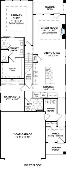 The Silver Maple II floor plan by K. Hovnanian® Homes. 1st Floor shown. *Prices, plans, dimensions, features, specifications, materials, and availability of homes or communities are subject to change without notice or obligation.