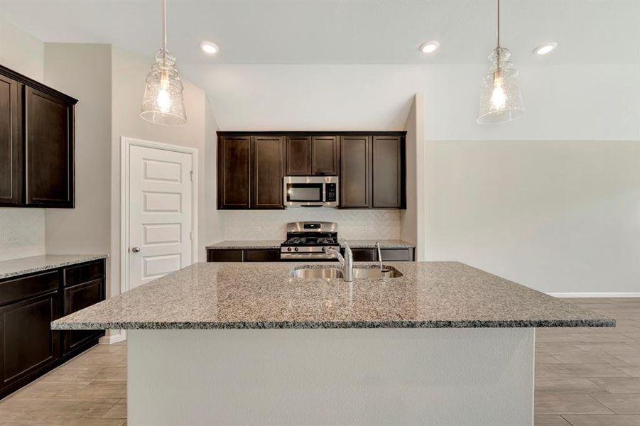 Furnished interior view inside a new home in Woodstone, Providence Village (Image 6). Furnished interior view inside a new home in Woodstone, Providence Village (Image 6).