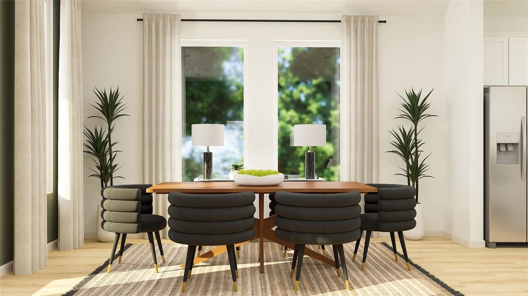 Furnished interior view inside a new home in Samara, League City (Image 4).