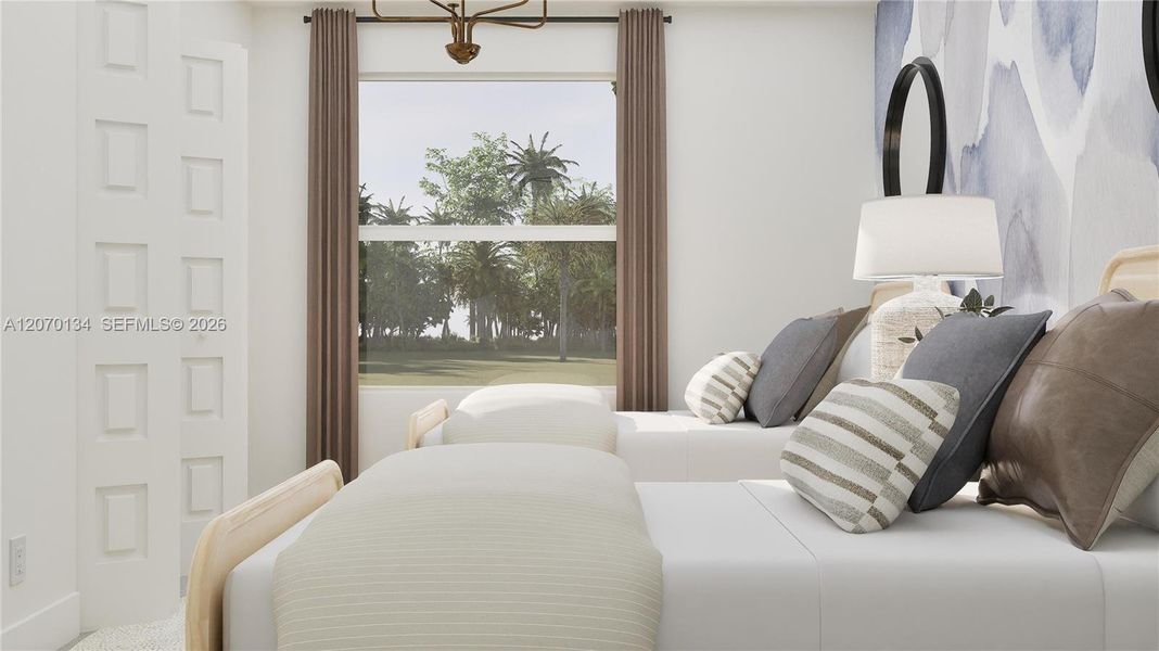 Furnished interior view inside a new home in , Miami (Image 24).