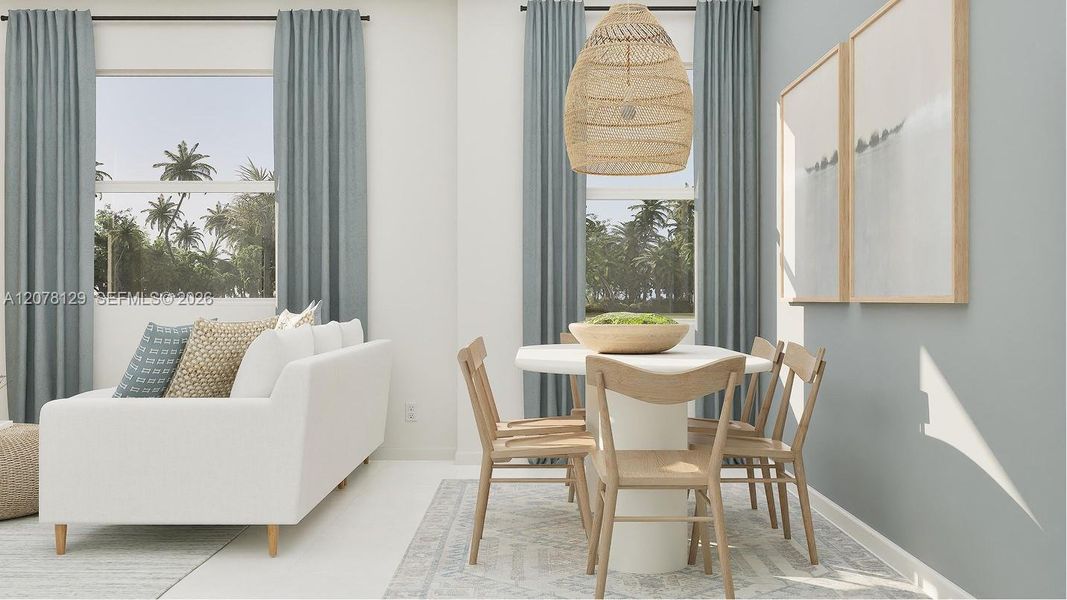 Furnished interior view inside a new home in Breezewood, Miami (Image 7).