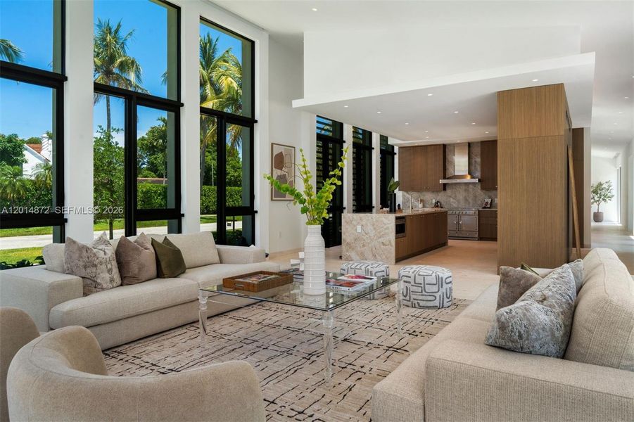 Furnished interior view inside a new home in , Coral Gables (Image 5). Furnished interior view inside a new home in , Coral Gables (Image 5).