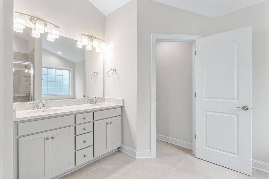 Representative furnished interior of a home built from the Kendall Lux by Keystone Homes NC in Weybridge, Burlington (Image 15).