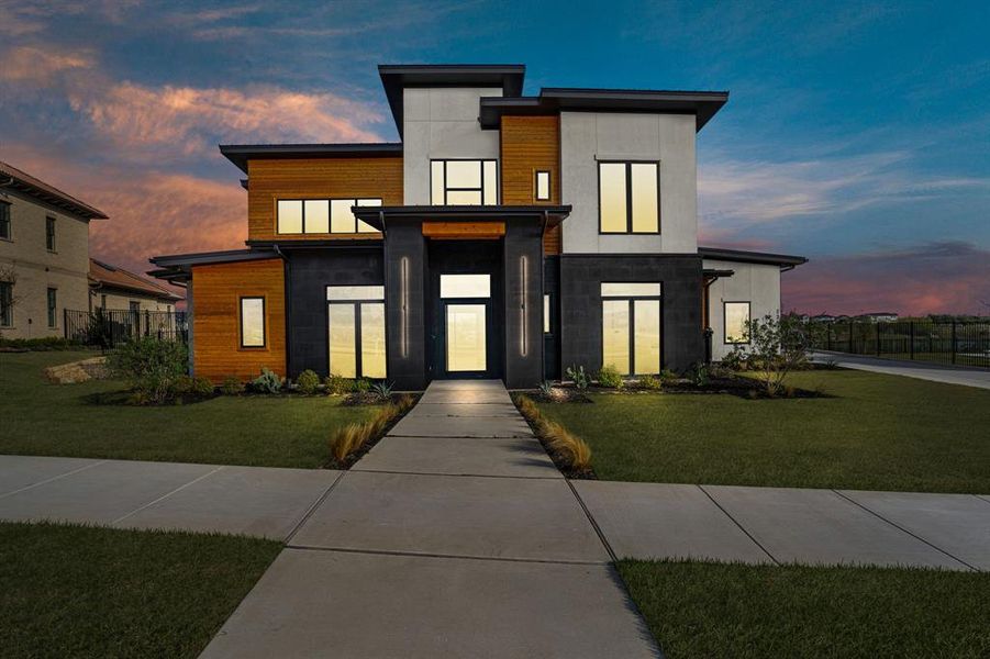 Front exterior of a new home in , Aledo, TX, highlighting curb appeal (Image 22).