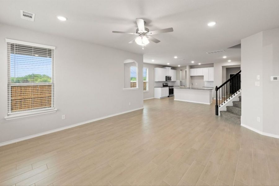 Representative unfurnished interior of a home built from the Ebony II Trinity Grove Signature by Brohn Homes in Trinity Grove, Spring (Image 11).