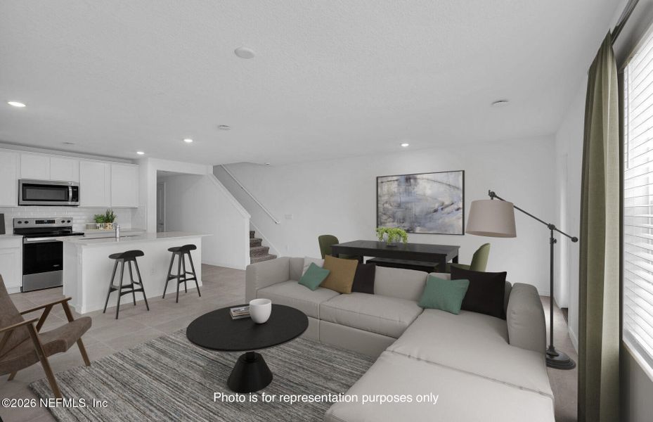 Furnished interior view inside a new home in , Jacksonville (Image 11).