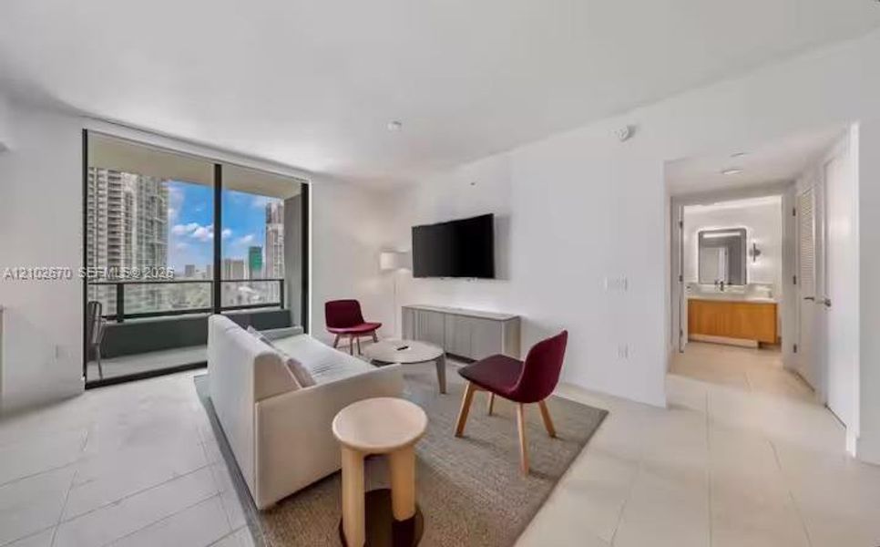 Furnished interior view inside a new home in , Miami (Image 16).