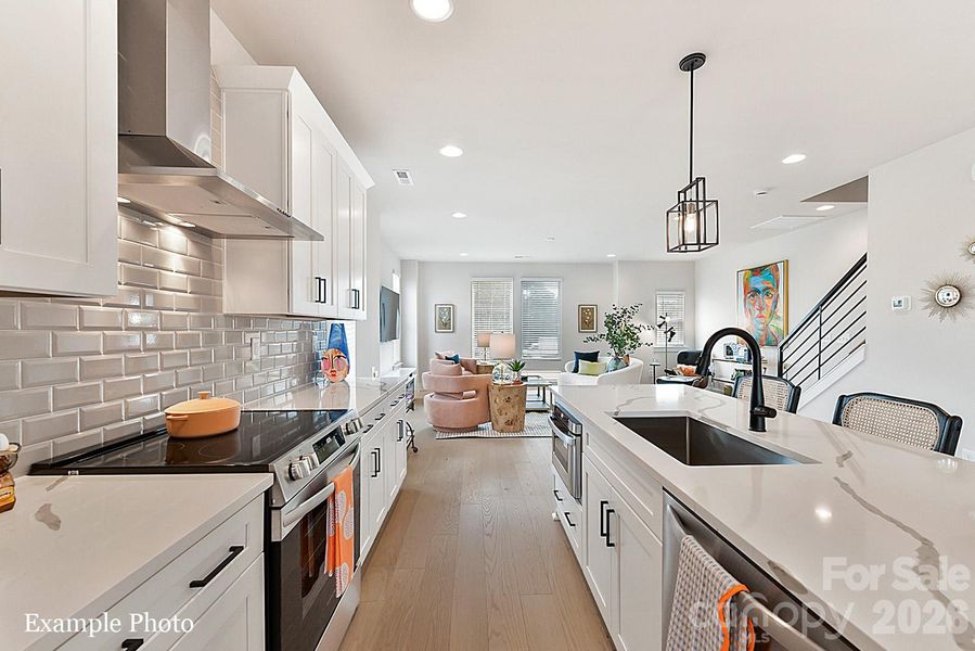 Furnished interior view inside a new home in North End Terraces, Charlotte (Image 12).