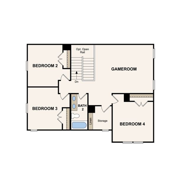 2D floor plan layout of this home in The Oaks, Mount Juliet, TN (Image 4).