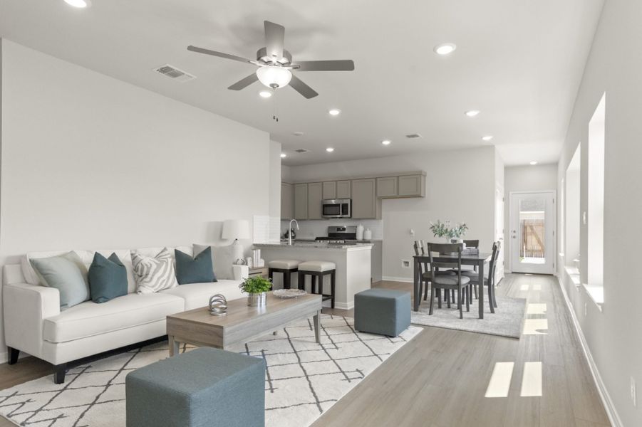 Furnished interior view inside a new home in Blanco Vista, San Marcos (Image 7).