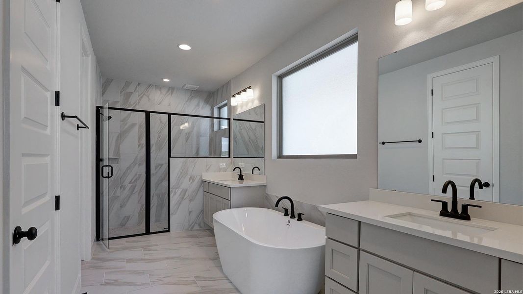 Furnished interior view inside a new home in Ladera, San Antonio (Image 13).