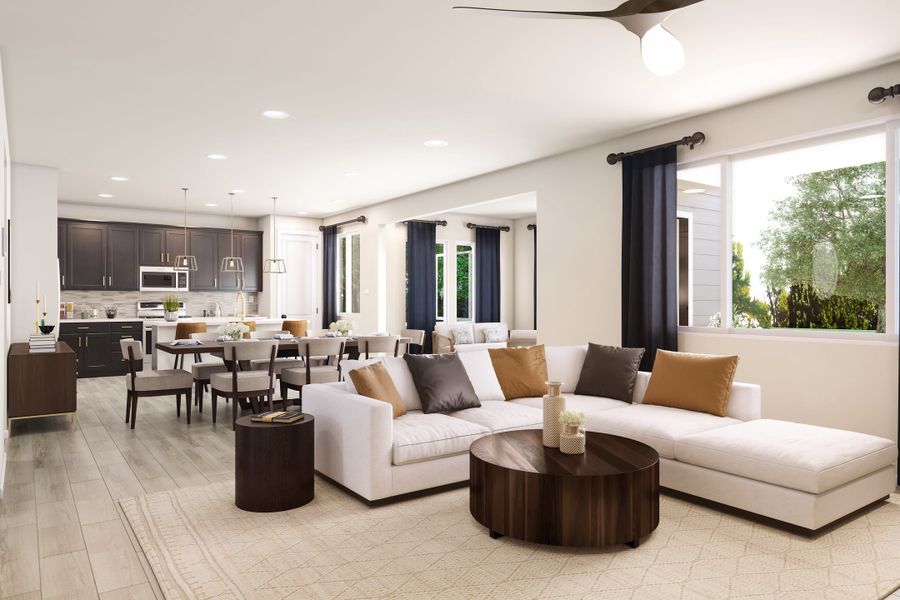 Representative furnished interior of a home built from the 4032 by Tri Pointe Homes in Reunion, Commerce City (Image 6). Representative furnished interior of a home built from the 4032 by Tri Pointe Homes in Reunion, Commerce City (Image 6).