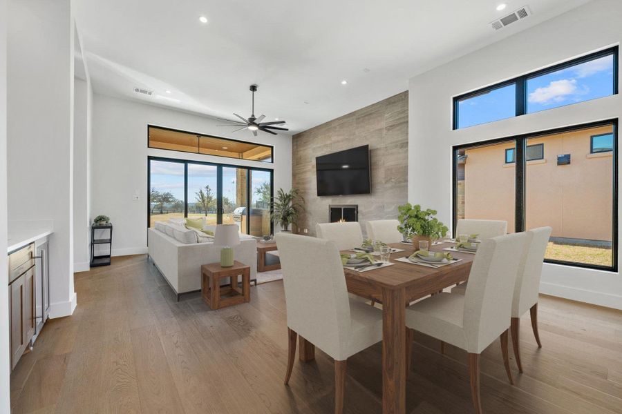 Furnished interior view inside a new home in Lakecliff on Lake Travis, Spicewood (Image 3).