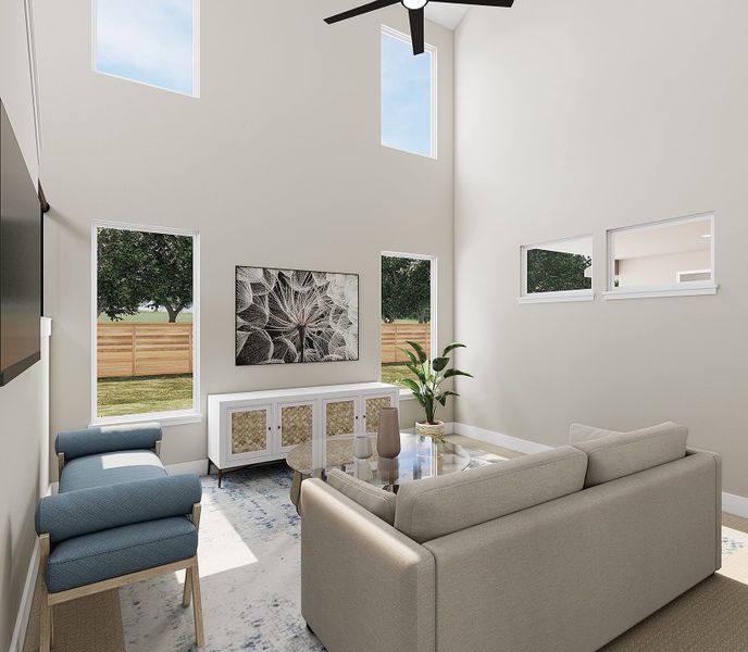 Representative furnished interior of a home built from the Walker by Tri Pointe Homes in Painted Tree, McKinney (Image 6).