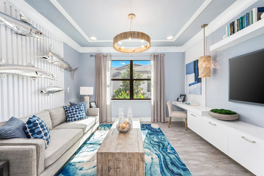 Representative furnished interior of a home built from the Atlantica by GL Homes in Valencia Parc at Riverland, Port St. Lucie (Image 21).