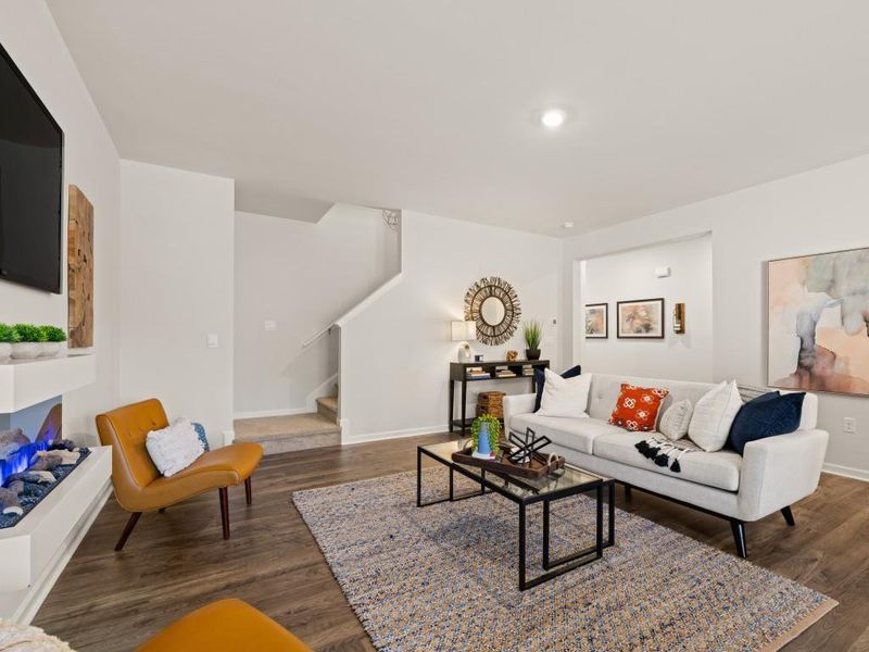 Furnished interior view inside a new home in Mountain Park, Dahlonega (Image 26). Furnished interior view inside a new home in Mountain Park, Dahlonega (Image 26).