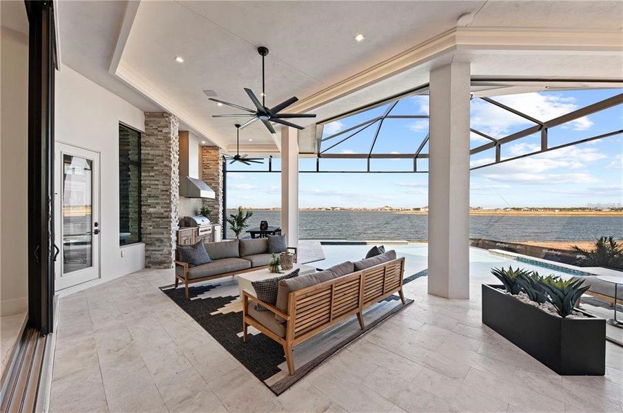 Exterior details and patio area of a home in Shellstone at Waterside, Sarasota (Image 20).