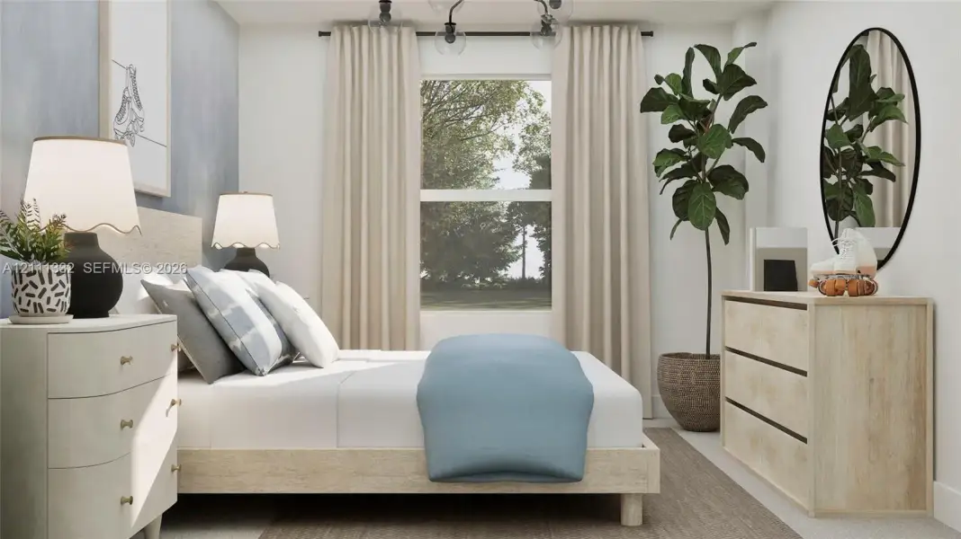 Furnished interior view inside a new home in , Miami (Image 12).