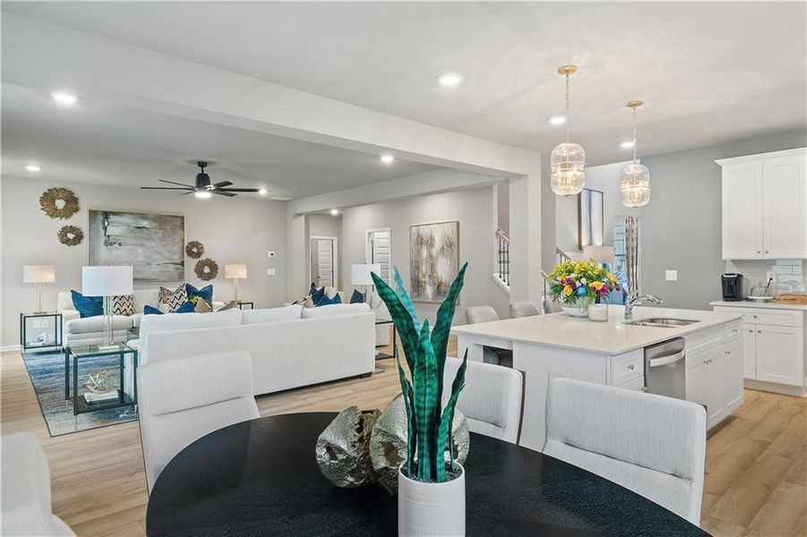 Furnished interior view inside a new home in Riverbend Overlook, Fayetteville (Image 12).