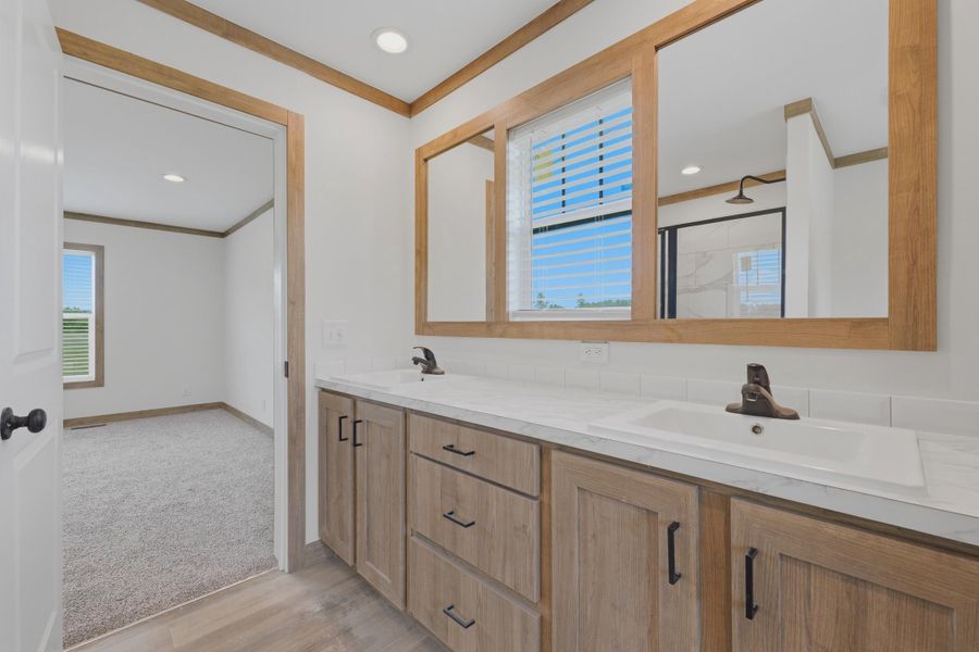 Furnished interior view inside a new home in , Cross (Image 16).