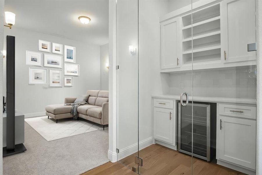 Bar & Media Area-Digitally Staged Bar & Media Area-Digitally Staged