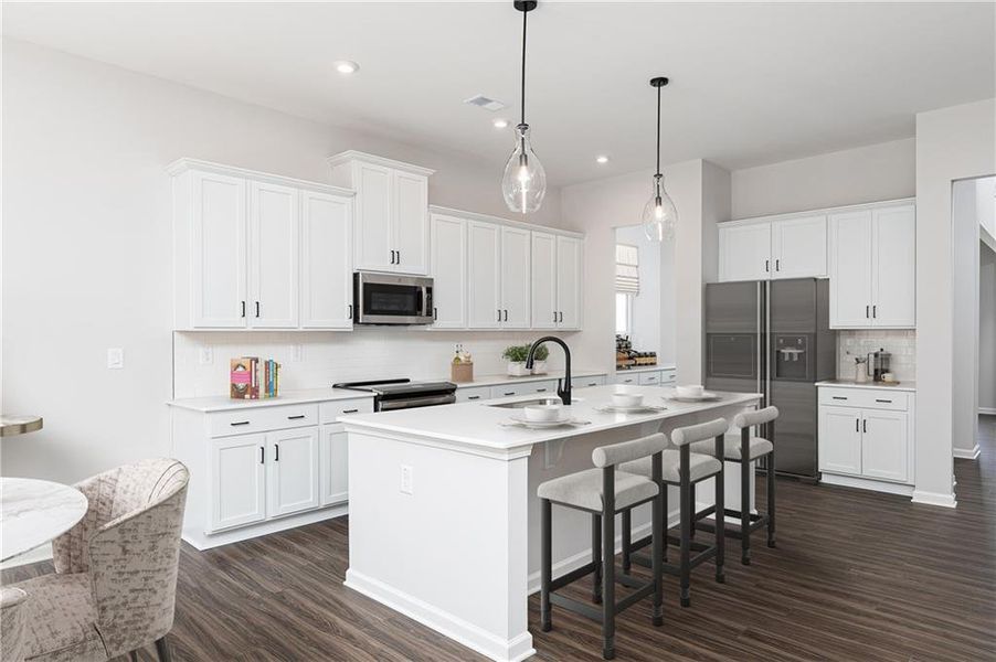Furnished interior view inside a new home in The Beacon at Old Peachtree Single Family Homes, Lawrenceville (Image 18).