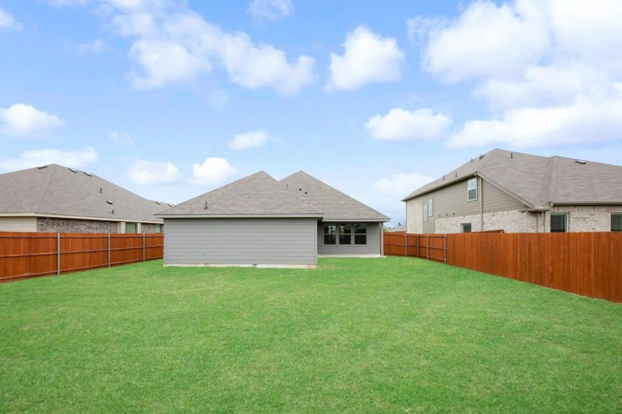 Back Yard | Concept 1638 at Chisholm Hills in Cleburne, TX by Landsea Homes