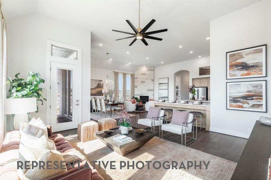 Furnished interior view inside a new home in Pecan Square, Northlake (Image 7).