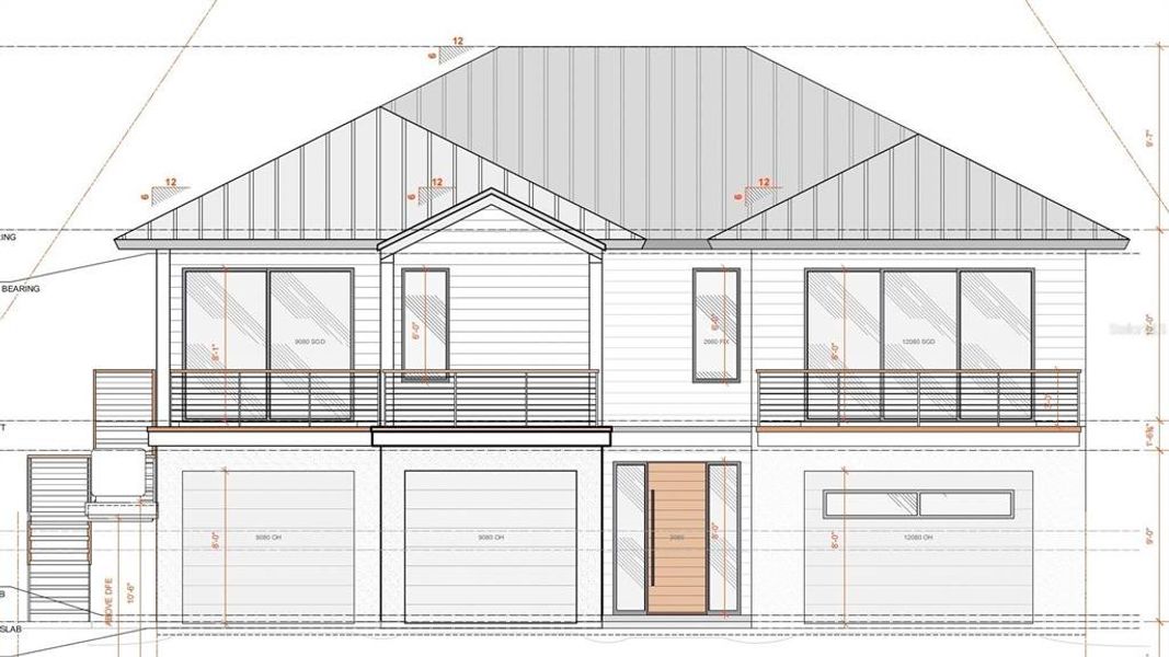 Exterior rendering of this home design in , Longboat Key, FL (Image 4).