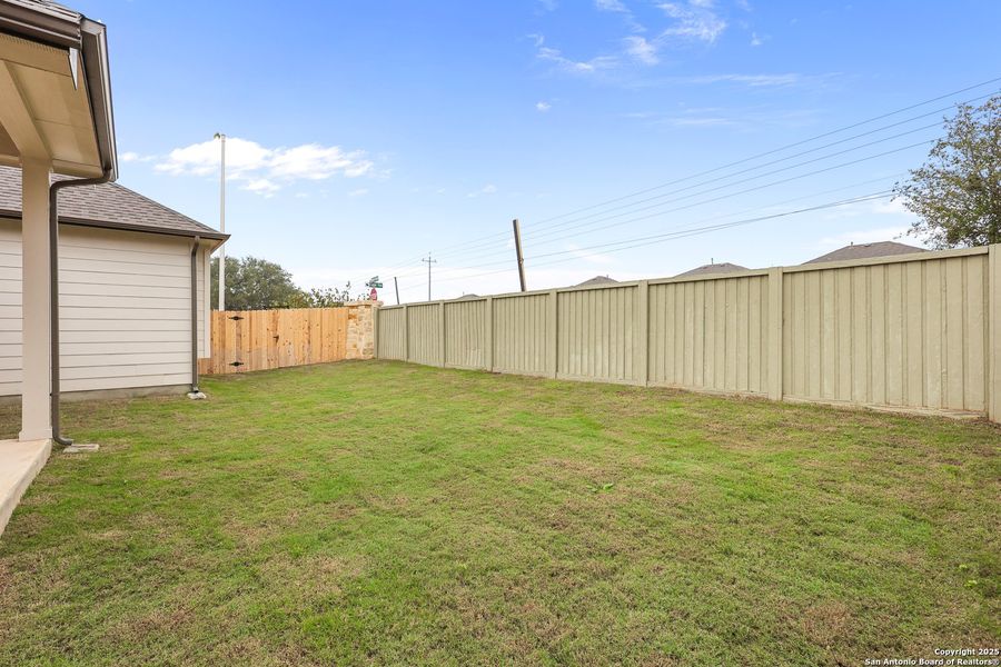 Exterior details and patio area of a home in Foxbrook, Cibolo (Image 3). Exterior details and patio area of a home in Foxbrook, Cibolo (Image 3).