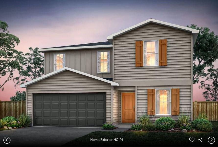 Centex Homes, Sandalwood elevation HC101, rendering Centex Homes, Sandalwood elevation HC101, rendering