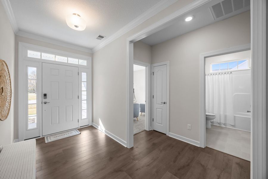 Spacious, unfurnished interior of a new home in Belmont at Albemarle, Hertford (Image 22). Spacious, unfurnished interior of a new home in Belmont at Albemarle, Hertford (Image 22).