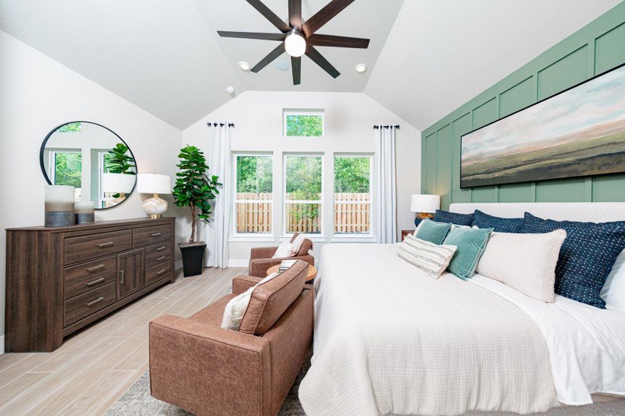 Furnished interior view inside a new home in Ellwood: Prestige Collection, Iowa Colony (Image 13). Furnished interior view inside a new home in Ellwood: Prestige Collection, Iowa Colony (Image 13).