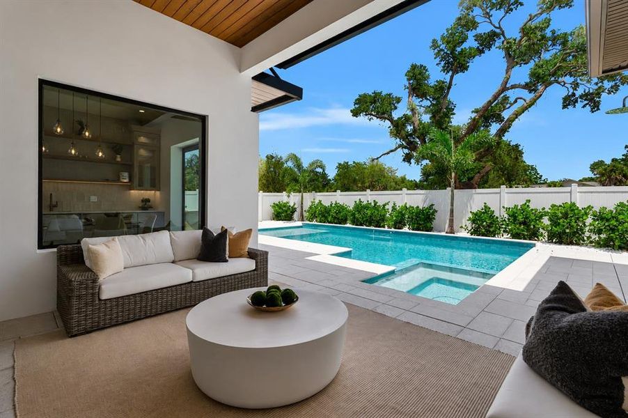 Exterior details and patio area of a home in , Sarasota (Image 4).
