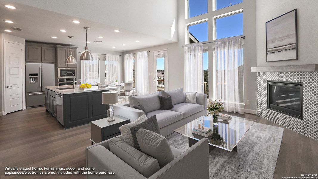 Furnished interior view inside a new home in Johnson Ranch 55', Bulverde (Image 6). Furnished interior view inside a new home in Johnson Ranch 55', Bulverde (Image 6).