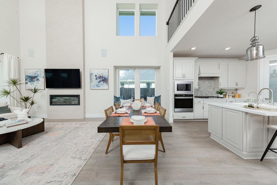 Dining room. Representative model home photos shown for illustrative purposes only. Actual home, features, and finishes may vary. Home is currently under construction.