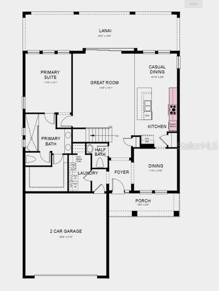 2D floor plan layout of this home in Brookland Park, Auburndale, FL (Image 3).