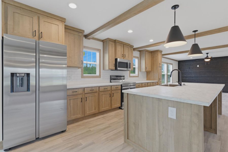 Furnished interior view inside a new home in , Cross (Image 10).