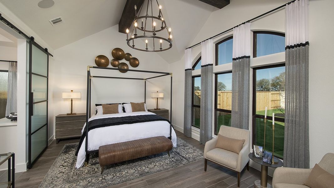 Furnished interior view inside a new home in 6 Creeks, Kyle (Image 11).