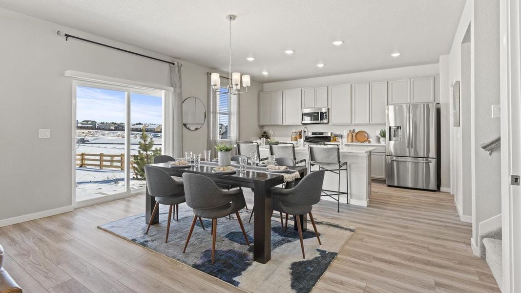 Representative furnished interior of a home built from the Elm by View Homes in Aspen Ranch, Fountain (Image 9).