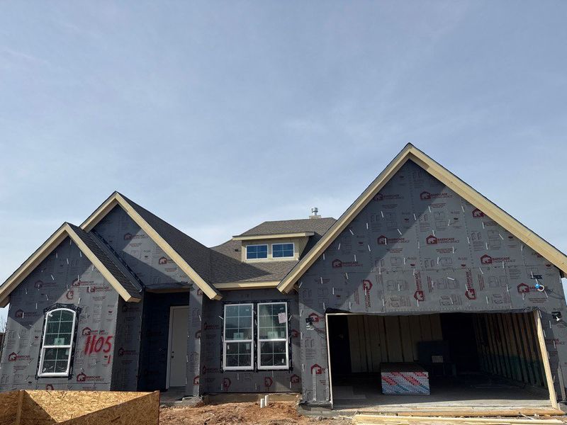 In-progress construction of a new home in Covenant Springs, Springtown, TX (Image 3).