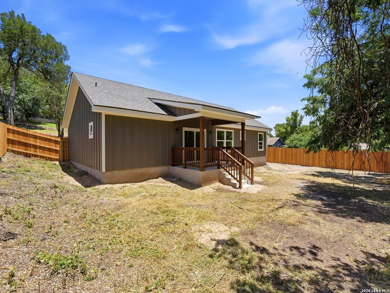 Exterior details and patio area of a home in , Kerrville (Image 27).