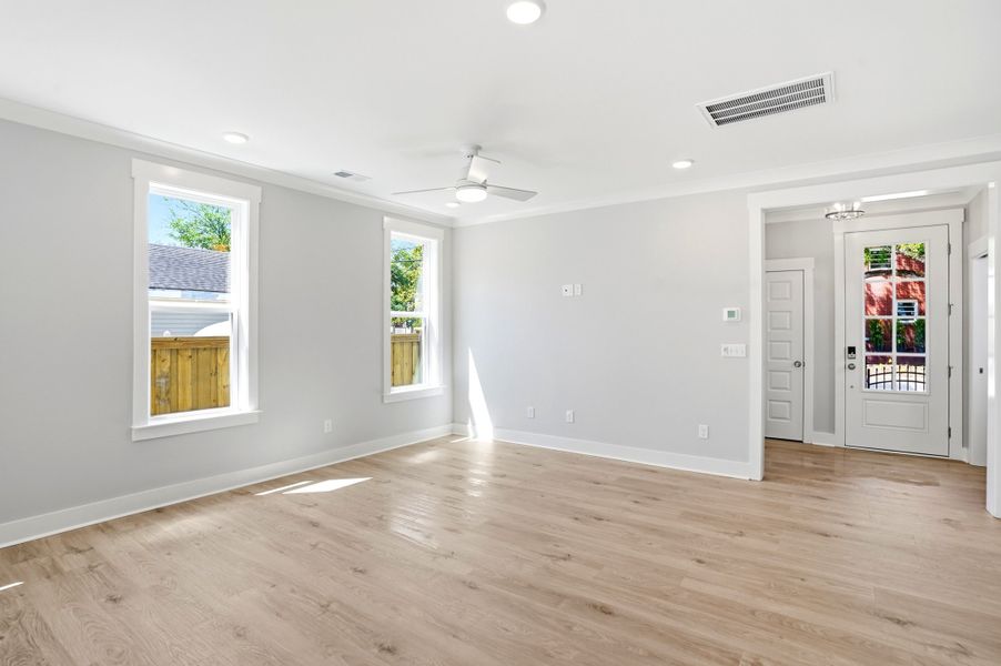 Representative unfurnished interior of a home built from the The Remington by RobuckHomes in Downtown Wilmington Collective, Wilmington (Image 96). Representative unfurnished interior of a home built from the The Remington by RobuckHomes in Downtown Wilmington Collective, Wilmington (Image 96).