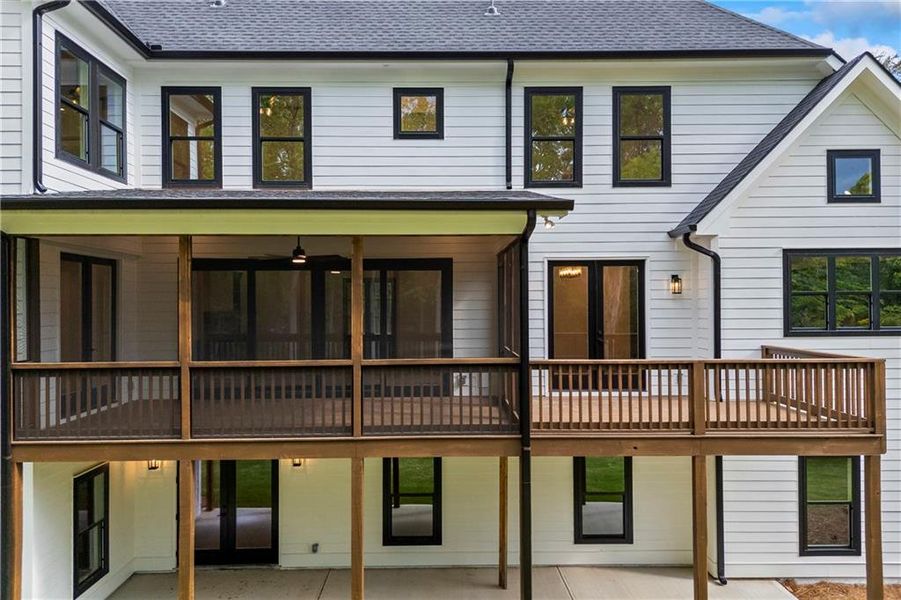 Front exterior of a new home in , Flowery Branch, GA, highlighting curb appeal (Image 43).