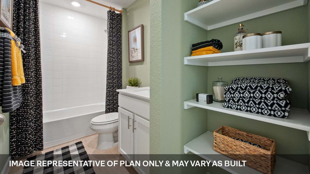 Furnished interior view inside a new home in Trails at Wildhorse, Austin (Image 17).