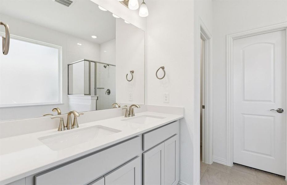 Owner's private bath with double vanity Owner's private bath with double vanity