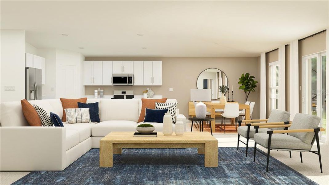 Furnished interior view inside a new home in Ranches at Lake Mcleod, Eagle Lake (Image 4).