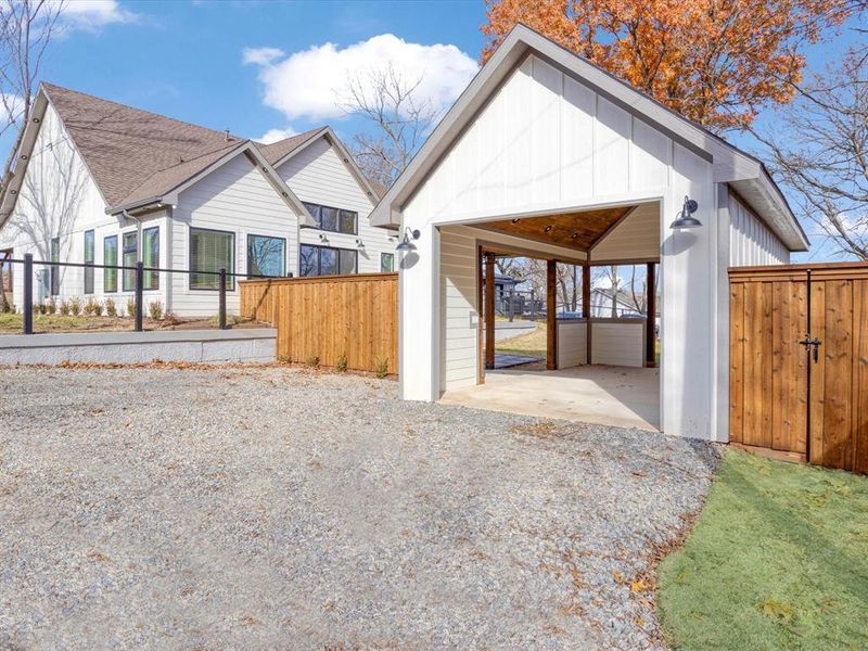 Carport with extra parking